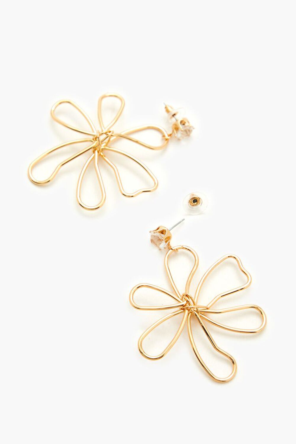 Wire Flower Drop Earrings
