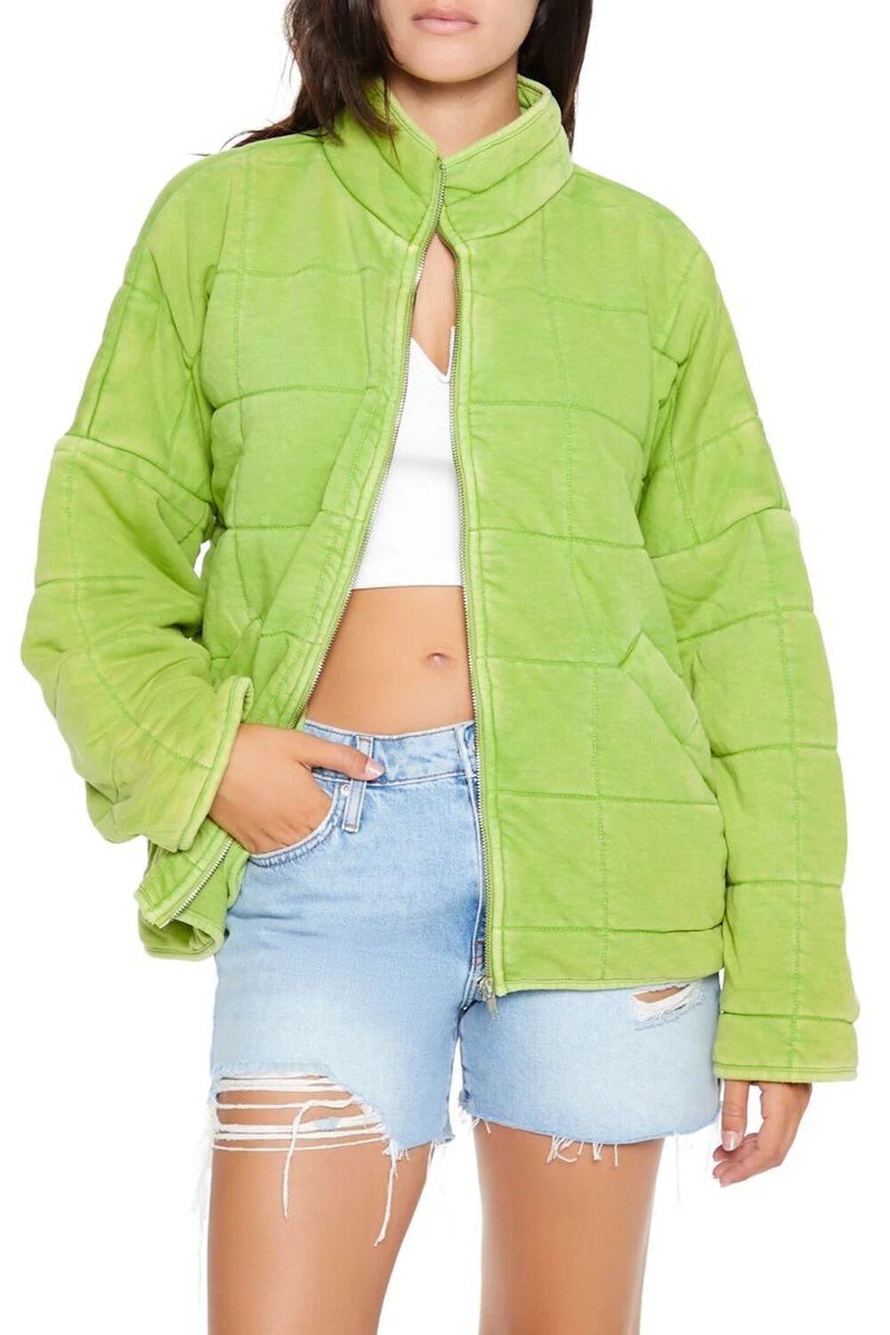 Quilted Zip-Up Jacket